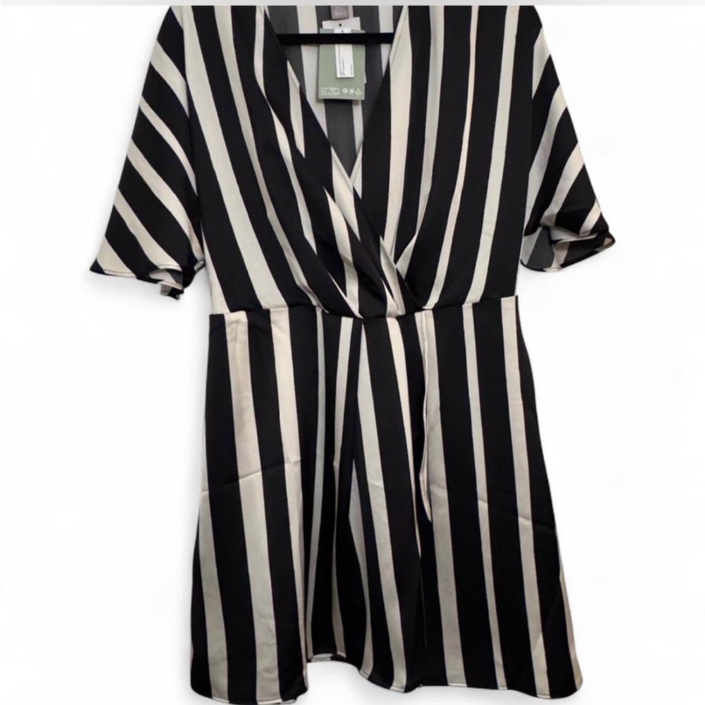 Black and White Striped Dress